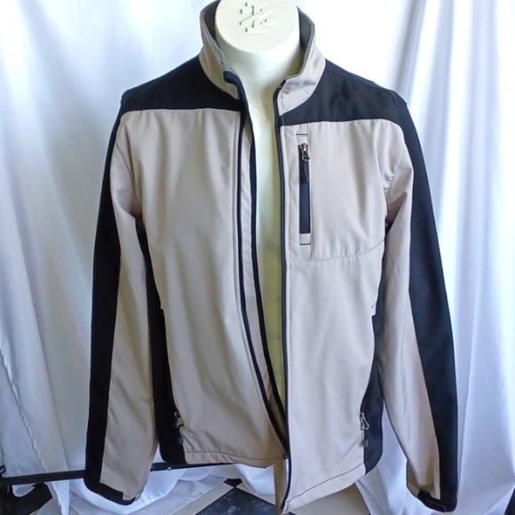 Tahoe Pass Soft Shell Jacket Men's  Fleece Lined, Black/grey, M - Picture 1 of 8